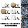 Pants Extender Button, Celendi 6 Style Jeans Waistband Extend or Reduce Button No Sew Metal Collar Button Pregnancy Pant Extenders Elastic Spring Buttons for Jeans, Collars, Cuffs - US Shipping