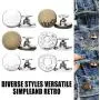 Pants Extender Button, Celendi 6 Style Jeans Waistband Extend or Reduce Button No Sew Metal Collar Button Pregnancy Pant Extenders Elastic Spring Buttons for Jeans, Collars, Cuffs - US Shipping