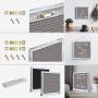Gelibo Double Sided Letter Board with 750 Precut White & Gold Letters,Months & Days & Extra Cursive Words, Wall & Tabletop Display, Letters Organizer Box (Cyan Rustic 10x10)