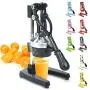 Zulay Professional Citrus Juicer - Manual Citrus Press and Orange Squeezer - Metal Lemon Squeezer - Premium Quality Heavy Duty Manual Orange Juicer and Lime Squeezer Press Stand, Black