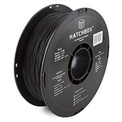 HATCHBOX PLA 3D Printer Filament, Dimensional Accuracy +/- 0.03 mm, 1 kg Spool, 1.75 mm, Black, Pack of 1
