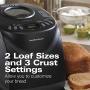 Hamilton Beach Bread Maker Machine 2 Lb Capacity Digital, Programmable, 12 Settings + Gluten Free, Dishwasher Safe Pan + 2 Kneading Paddles, Black (29882)