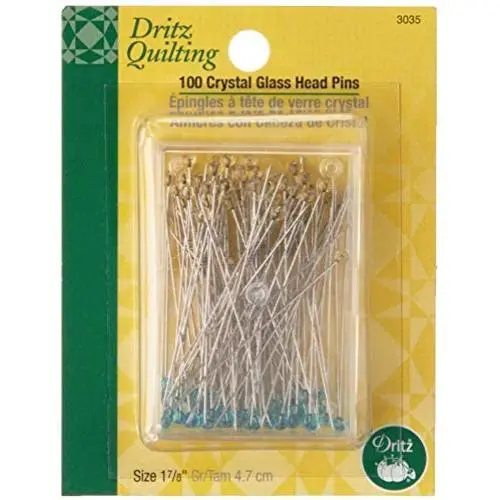 Dritz 3035 Crystal Glass Head Pins, 1-7/8-Inch (100-Count) Dritz 3035 Crystal Glass Head Pins, 1-7/8-Inch (100-Count)
