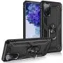 Galaxy S20 FE (6.5 inch) Case, Magnetic Shockproof 360 Degree Rotating Metal Ring Holder for Car Mount with Back Stand Case for Galaxy S20FE (Black)