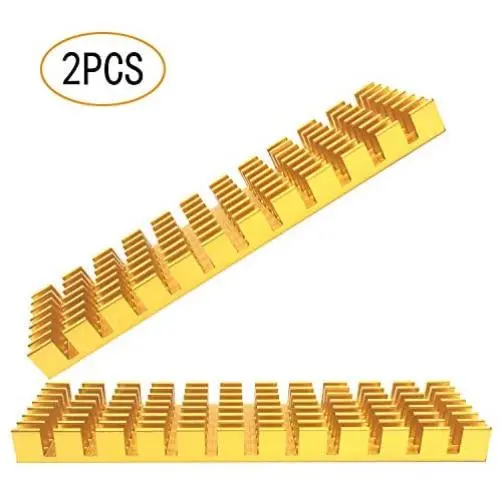 2 pcs Applicable m.2 nvme ssd 2280 Heatsinks Gold 2 pcs Applicable m.2 nvme ssd 2280 Heatsinks Gold