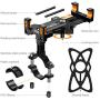 Tiakia Bike Phone Mount - Universal Motorcycle Mount Anti Shake & 360° Rotation, Face & Touch ID Bicycle Phone Holder Compatible with Samsung Galaxy S9/S8 Plus / Google Pixel / iPhone (Black + orange)
