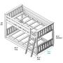 Max & Lily Solid Wood Twin Low Bunk Bed, Clay