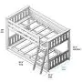 Max & Lily Solid Wood Twin Low Bunk Bed, Clay Max & Lily Solid Wood Twin Low Bunk Bed, Clay
