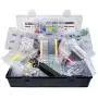 Electronic Component Assortment, Resistors, Capacitors, Inductors, Diodes, Transistors, Potentiometer, IC, LED, PCB, 2200 pcs