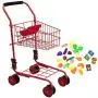 Toy Shopping Cart for Kids and Toddler - Includes Food - Folds for Easy Storage Metal Frame Toy Shopping Cart for Kids and Toddler - Includes Food - Folds for Easy Storage Metal Frame