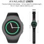 MoKo Watch Band Compatible with Gear S2, Soft Silicone Replacement Sport Band fit Gear S2 (SM-R720 / SM-R730 ONLY) Smart, NOT FIT S2 Classic Watch (SM-R732 & SM-R735), NOT FIT Gear Fit2, Black