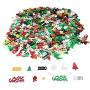 Medoore 3.5Ounce/4800 Pieces Christmas New Year Metallic Foil Confetti Sequins Table Confetti Bright Christmas and New Year Decoration Set
