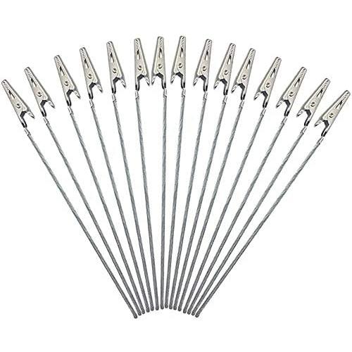 DIAOSnx Set of 50 Metal Wire Alligator Clamp Long-Tailed Alligator Iron Clip Clasp for DIY Card Photo Memo Clip Holder 6inch (150mm)