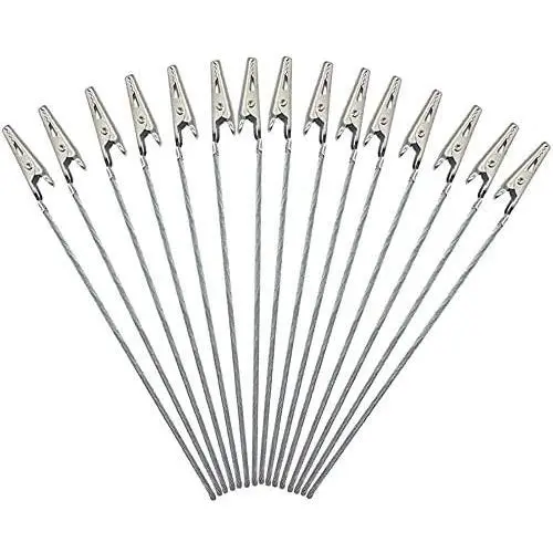 DIAOSnx Set of 50 Metal Wire Alligator Clamp Long-Tailed Alligator Iron Clip Clasp for DIY Card Photo Memo Clip Holder 6inch (150mm) DIAOSnx Set of 50 Metal Wire Alligator Clamp Long-Tailed Alligator Iron Clip Clasp for DIY Card Photo Memo Clip Holder 6inch (150mm)