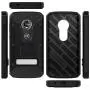Moto E5 Plus / E5 Supra Case, Evocel [Explorer Series Pro] Premium Full Body Case with Glass Screen Protector, Belt Clip, Metal Kickstand for Motorola Moto E5 Supra/Moto E5 Plus, Black