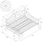 DHP Victoria Daybed, Full Size Metal Frame, Multi-functional Furniture, Bronze