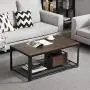 VASAGLE Coffee Table with Steel Frame and Mesh Storage Shelf, 41. 8 x 23. 7 x 17. 7 inches, Rustic Dark Brown VASAGLE Coffee Table with Steel Frame and Mesh Storage Shelf, 41. 8 x 23. 7 x 17. 7 inches, Rustic Dark Brown