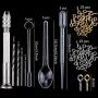 Augshy 98 Pieces Silicone Casting Resin Jewelry Molds and Tools Set with a Black Storage Bag for DIY Jewelry Craft Making