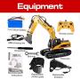 TongLi 1580 1:14 Scale All Metal RC Excavator Toy for Adults Remote Control Digger Construction Trucks 2.4Ghz Powerful Upgraded V4 with New Motherboard