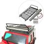 Drfeify 1/10 RC Car Roof Rack Luggage Carrier Tray Parts for TRX-4/SCX10(with LED)