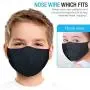 Maxboost Fabric Kid Face Mask - Pack of 3 (Kid Size) 2 Soft Layer, Reusable, Washable Cover - Black Maxboost Fabric Kid Face Mask - Pack of 3 (Kid Size) 2 Soft Layer, Reusable, Washable Cover - Black