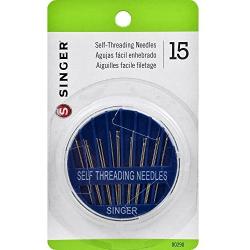 SINGER 00290 Self-Threading Hand Sewing Needles, Assorted, 15-Count