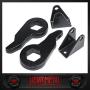 Heavy Metal Suspensions - Fits 2000-2010 Chevy Silverado and GMC Sierra 1500HD 2500HD 3500HD Adjustable 1 to 3 Inch Front Carbon Steel Torsion Keys and Shock Extenders Lift Kit
