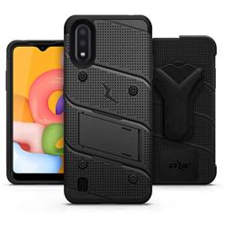 ZIZO Bolt Series for Galaxy A01 Case - Black & Black