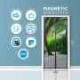 Magnetic Screen Door - Self Sealing, Heavy Duty, Hands Free Mesh Partition Keeps Bugs Out - Pet and Kid Friendly - Patent Pending Keep Open Feature - 38'' x 83'' - by Augo