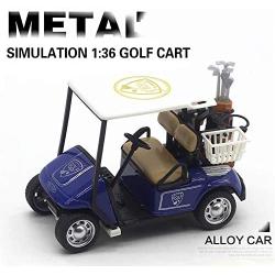 HCBY New 1:36 Scale Vehicle 4.5 Inches Mini Alloy Removable Pull Back Golf Car Clubs Diecast Model Vehicle Toy, Die-cast Metal with Plastic Parts, Gift for Children Boys and Girls (Blue)