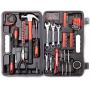 Cartman 148-Piece Tool Set - General Household Hand Tool Kit with Plastic Toolbox Storage Case, Socket & Socket Wrench Sets