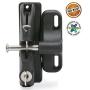 National Hardware V6201 LTCH BLK N346-201 4-9/16'' LokkLatch Automatic Keyed Gate Lock Latch in Black