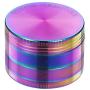 Grinder - 4 Pieces Zinc Alloy Pollen Rainbow Grinders Spice Grinder Colorful Metal Crusher with magnetic top (52mm(2inch))