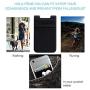 Phone Card Holder Stretchy Lycra Wallet Pocket Credit Card ID Case Pouch Sleeve 3M Adhesive Sticker Compatible with iPhone Samsung Galaxy Android Smartphones - 3Pack Black