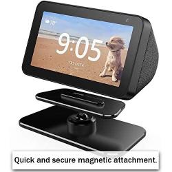 Stand for Echo Show 5, Metal Adjustable Stand Holder - Echo Show 5 Stand 360 Degree Swivel for Kitchen, Bedroom, Office (Black)