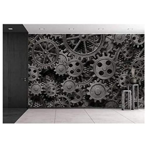 wall26 - Many Old Rusty Metal Gears or Machine Parts - Removable Wall Mural | Self-Adhesive Large Wallpaper - 100x144 inches wall26 - Many Old Rusty Metal Gears or Machine Parts - Removable Wall Mural | Self-Adhesive Large Wallpaper - 100x144 inches