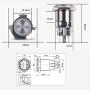 Yakamoz DC12V 19mm 3/4'' Red Ring Led Metal Momentary Push Button Switch Car DIY Switch Silver with Wired Connector Adapter