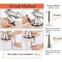 Huanyu Manual Meat Grinder Stainless Steel Hand Meat Sausage Stuffer Manual Meat Grinding Machine Sausage Filler Filling Machine for Pork, Beef Fish Chicken Pepper Mushrooms ect(With ONE SAMLL Enema)