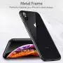 ESR Crown Metal Bumper Case for iPhone X, Metal Frame Armor with Soft Inner Bumper [Zero Signal Interference] [Raised Edge Protection] for iPhone X, Space Grey