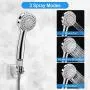Kaqinu Shower Head , 8 High Pressure Rainfall Shower Head / Handheld Showerhead Combo with 11” Extension Arm, Anti-leak Shower Head with Holder/ Hose, Flow Regulator, Chrome Kaqinu Shower Head , 8 High Pressure Rainfall Shower Head / Handheld Showerhead Combo with 11” Extension Arm, Anti-leak Shower Head with Holder/ Hose, Flow Regulator, Chrome