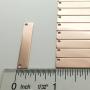 10 Pieces - 16K Rose Gold Plated Stamping Blank Bar Horizontal Pendant Name Plate Jewelry Supply Craft Supplies 1.35'' x 0.28'' (34.3mm x 7mm) - 10P4 (Rose Gold)