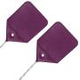 NextClimb Fly Swatters Heavy Duty 21'' - Purple Leather Fly Swatter - Made with Thicker Wire - Best Fly Swatter to get rid of Flies, Bugs, Mosquitos (2-Pack)