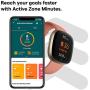 Fitbit Versa 3 Health & Fitness Smartwatch with GPS, 24/7 Heart Rate, Alexa Built-in, 6+ Days Battery, Pink/Gold, One Size (S & L Bands Included)