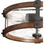 Kichler 38171 Distressed Semi Flush Mount Light, 3, Black Metal and Wood Kichler 38171 Distressed Semi Flush Mount Light, 3, Black Metal and Wood