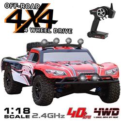 VOLANTEXRC RC Truck 1:18 Scale 4WD Off-Road Remote Control Car Short Course 30mph High Speed All Terrain RC Vechicle RTR for Kids or Adults, Boys or Girls (785-2)