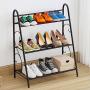 MTB 3-Tier Indoor/Outdoor Metal Plant Stand, Flower Rack, Plant Display, Bakers Rack Stand Shelf, Shoe Organizer, Multifunctional Utility Storage Organizer Pots Holder, Cold Grey
