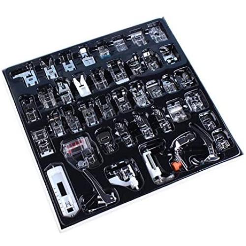 DIYARTS 42PCS Presser Feet Set Professional Domestic Sewing Foot Presser Sewing Parts for Singer, Brother, Kenmore, Babylock Elna,Toyota, Simplicity and Low Shank Sewing Machines