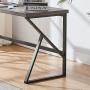 HSH Rustic Computer Desk, Metal and Wood Home Office Desk, Industrial Vintage Soho Study Writing Table, Gray 47 inch