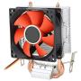 Mini CPU Cooler 2 Heat Pipes High Air Low Noise Fan CPU Fan PC Heat Sink Cooling Fan Computer Cooling Set Compact Processor Fan Computer Heat Sink for 775/1155