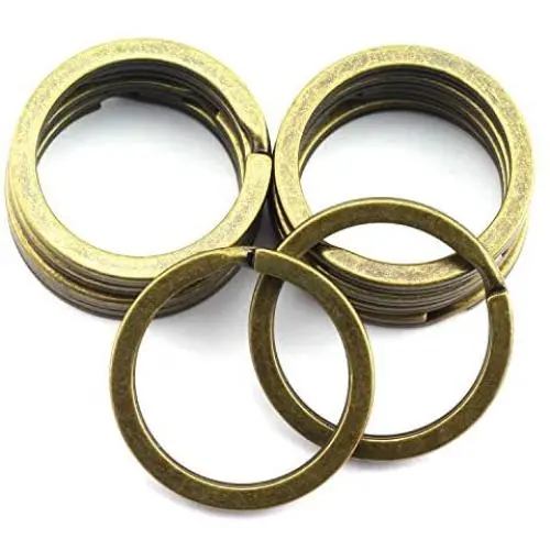 Lind Kitchen 10pcs Bronze Flat Key Ring DIY Keychain Accessories Metal Key Split Ring Diameter 25mm Lind Kitchen 10pcs Bronze Flat Key Ring DIY Keychain Accessories Metal Key Split Ring Diameter 25mm